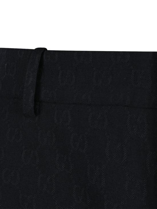 26SS 구찌 GG 울 팬츠 864053 ZAUUC1000 Black - GUCCI