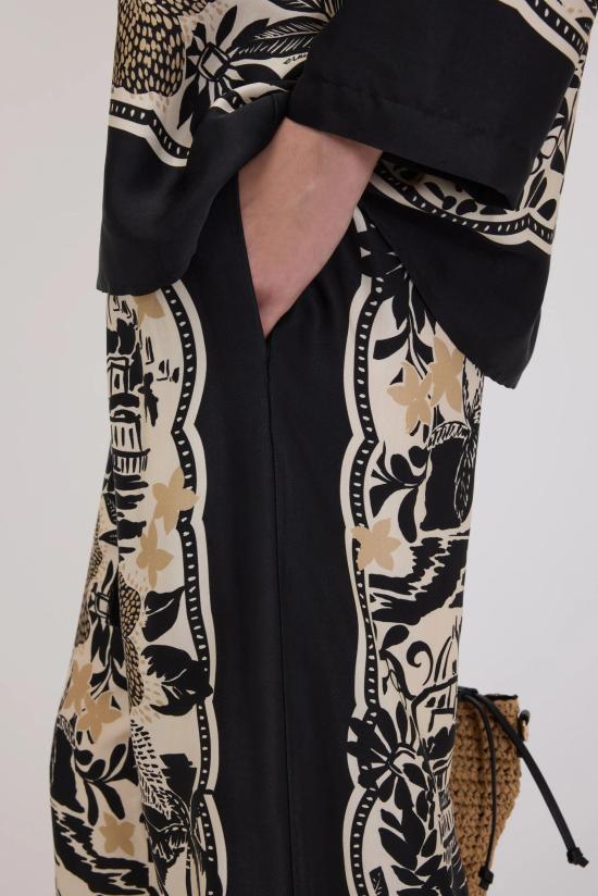 26SS 에르마노 피렌제 팔라초 팬츠 D48EP081EC8 MFB61 Mandorla ecru nero - ERMANNO FIRENZE