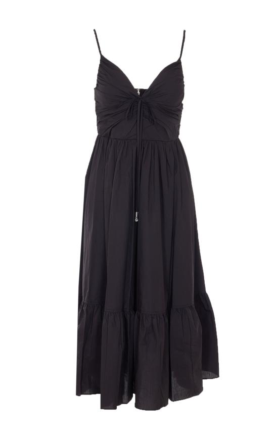 26SS 마이클 코어스 미디 원피스 MS683DHKLZ 001 Black