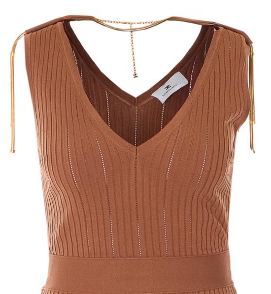 26SS 엘리자베타프랜치 미디 원피스 AM18S61E2 600 Brown - ELISABETTA FRANCHI