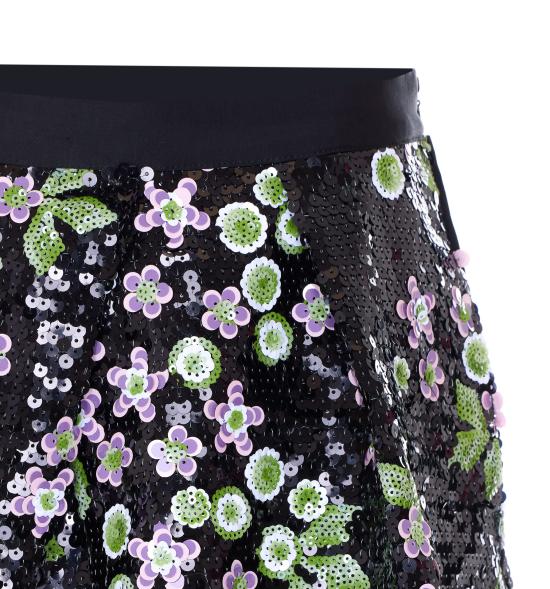 26SS 에센셜앤트워프 미디 스커트 JAPANESE J1BL Black - ESSENTIEL ANTWERP