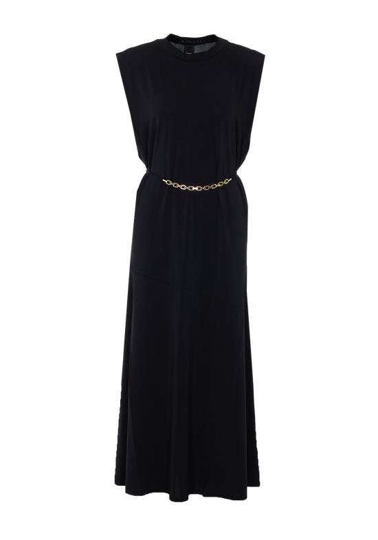 26SS 핑코 미디 원피스 106493 A32DZ99 Black