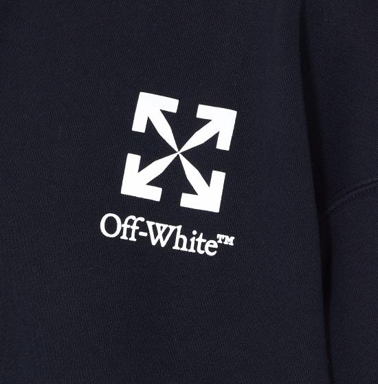 26SS 오프화이트 긴팔 티셔츠 OMBB085S26FLE00O 0001 Black - OFF WHITE