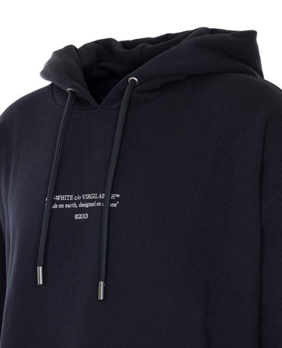 26SS 오프화이트 긴팔 티셔츠 OMBB085S26FLE009 0001 Black - OFF WHITE