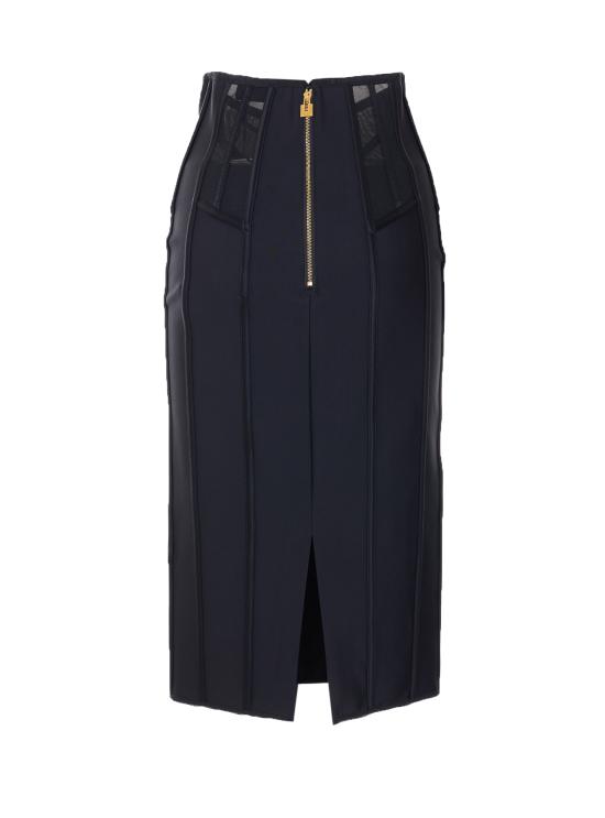 26SS 엘리자베타프랜치 미디 스커트 GO17962E2 110 Black - ELISABETTA FRANCHI