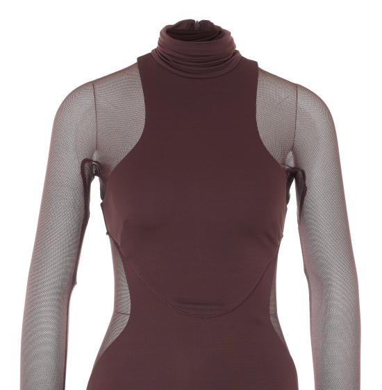 26SS 엘리자베타프랜치 미디 원피스 ABR2263E2 644 Brown - ELISABETTA FRANCHI