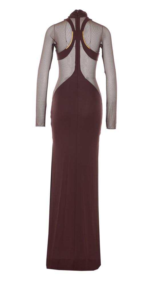 26SS 엘리자베타프랜치 미디 원피스 ABR2263E2 644 Brown - ELISABETTA FRANCHI