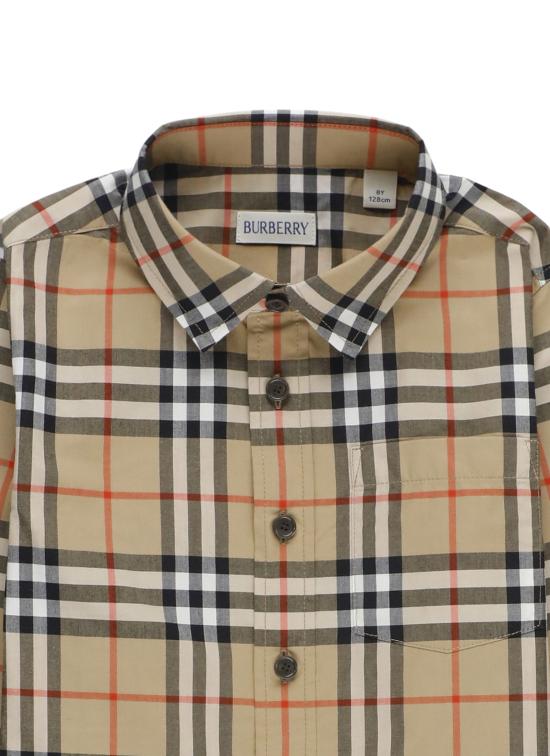 26SS [키즈] 버버리 셔츠 8117166 KB5 OWEN LS CHK EB9368 Beige - BURBERRY