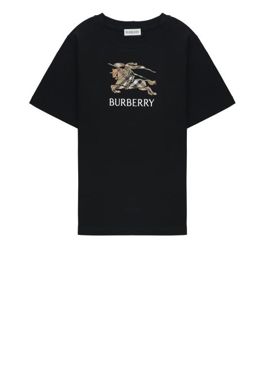 26SS [키즈] 버버리 티셔츠 8117292 KB5 CEDAR AP KNIGHTA1189 Black