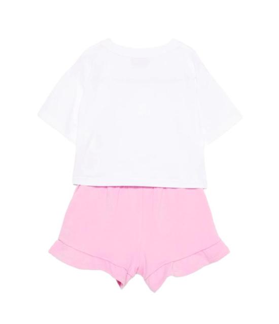 26SS [키즈] 모스키노 캐주얼 세트 HDG01N LCA52 84298 Bianca Rosa - MOSCHINO