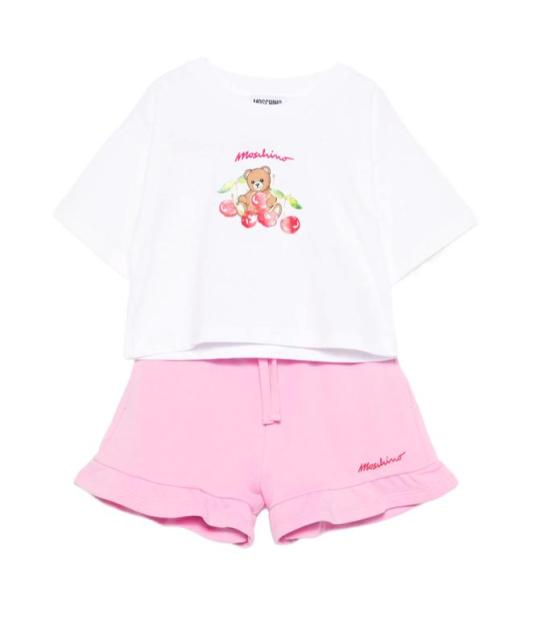 26SS [키즈] 모스키노 캐주얼 세트 HDG01N LCA52 84298 Bianca Rosa