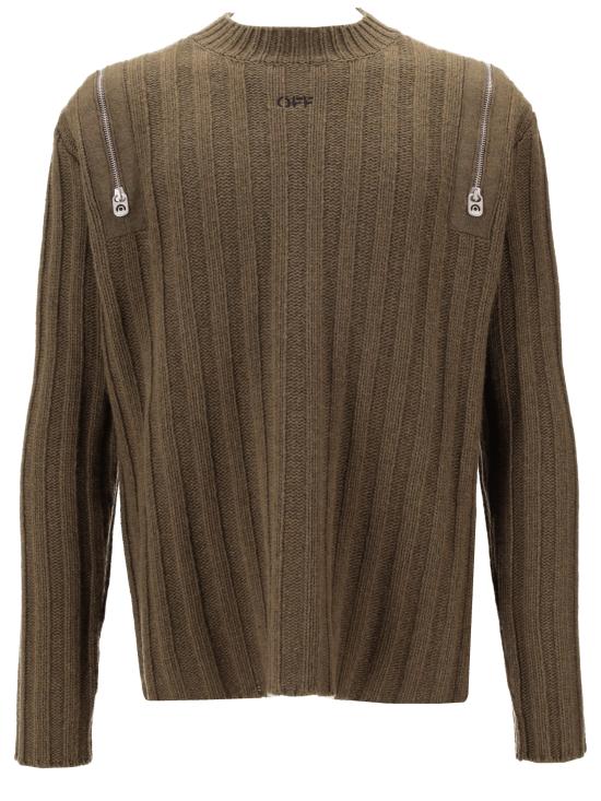 26FW 오프화이트 스웨터 OMHE20CF25KNI001 5810 BEECH BLACK