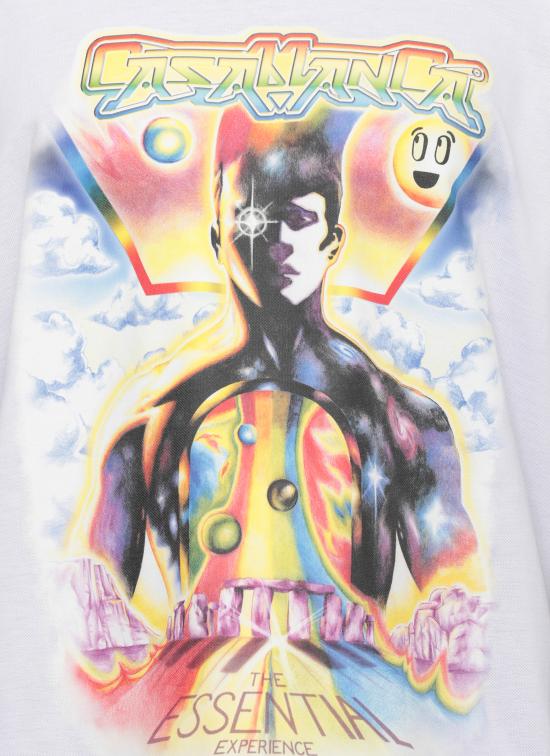 26SS 카사블랑카 반팔 티셔츠 MSP26JTS05601 BRIGHT WHITE COTTON White - CASABLANCA