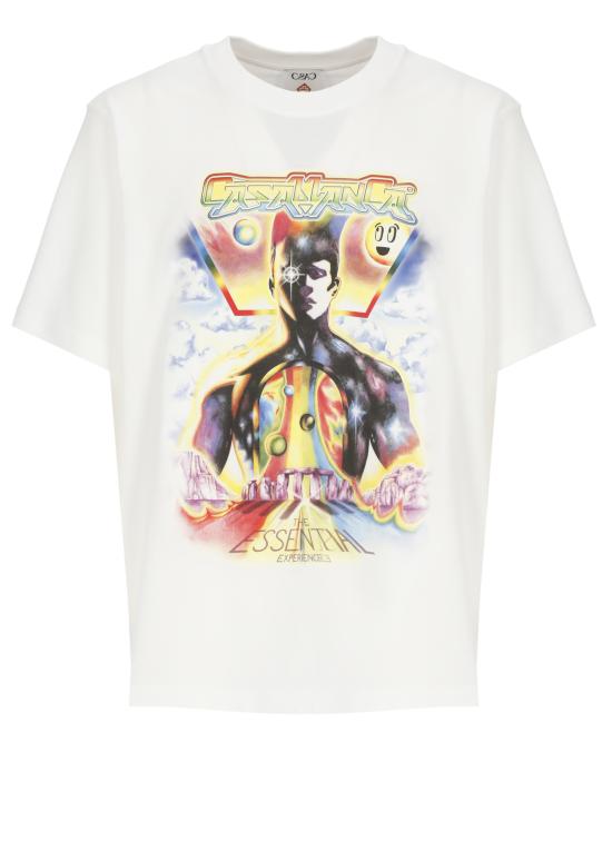 26SS 카사블랑카 반팔 티셔츠 MSP26JTS05601 BRIGHT WHITE COTTON White