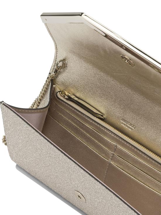 26SS 지미추 클러치/파우치 EMMIEGQILIGHT SOFT GOLD LIGHT GOLD Gold - JIMMY CHOO