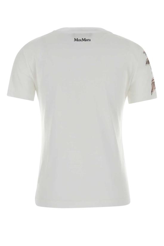 26SS 막스마라 스튜디오 반팔 티셔츠 2616971011600 005 White - MAX MARA STUDIO