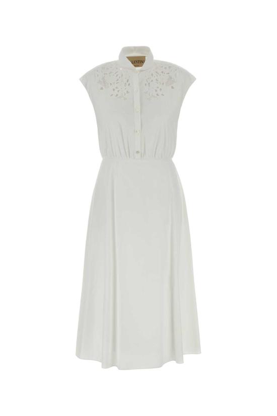 26SS 발렌티노 가라바니 미디 원피스 8B3VAJR59VN 0BO White