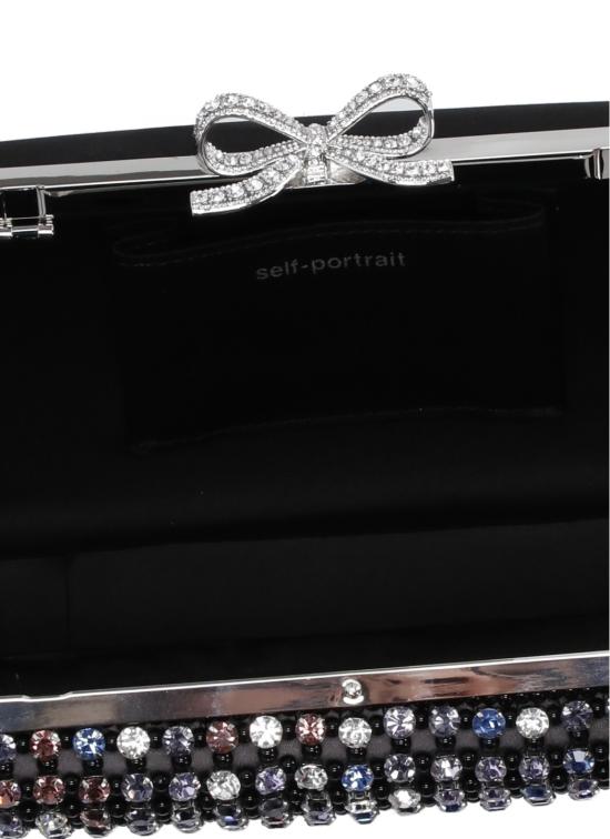 26SS 셀프 포트레이트 클러치/파우치 RS26305BMU CRYSTAL CHAINMAILMULTI COLOURE Black - SELF PORTRAIT