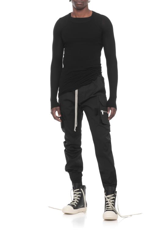 26SS 릭 오웬스 스트레이트 팬츠 RU01F2396 TE09 Black - RICK OWENS