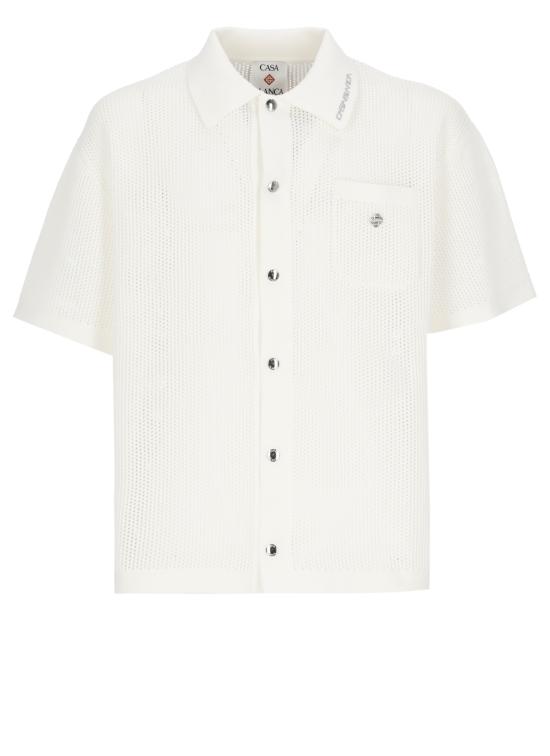 26SS 카사블랑카 반팔 셔츠 MSS26KW133803 MESH White