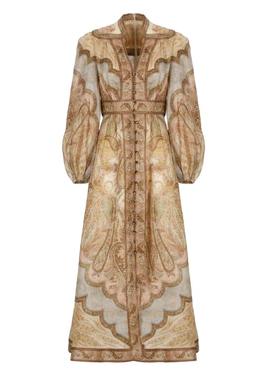 26SS 짐머만 미디 원피스 5753DRS262 TPML Brown