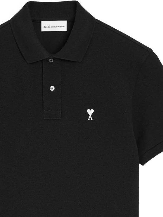 26SS 아미 스몰 하트 로고 폴로 티셔츠 HPL411 760 045 Black - AMI