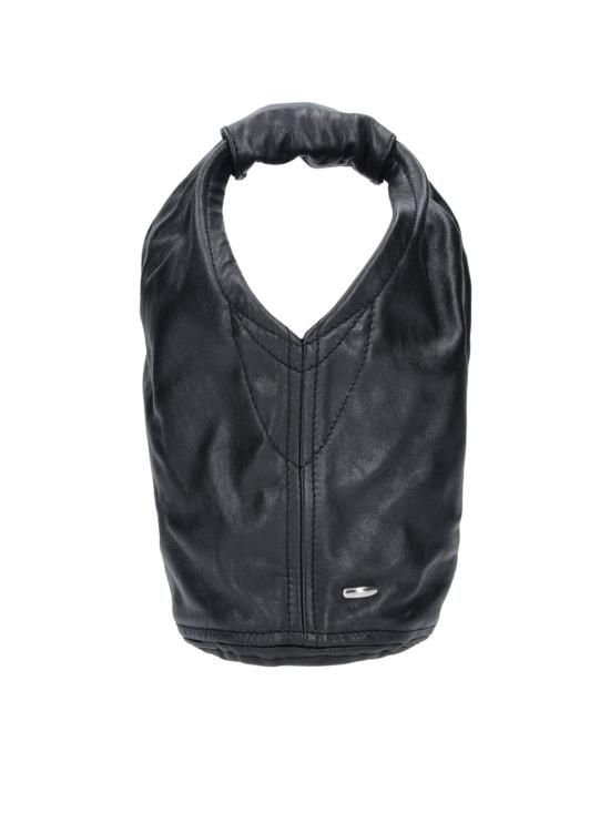 26SS 아워레가시 포핀호 드립 백 A2268FMA MALLEABLE BLACK BULL HIDE Black