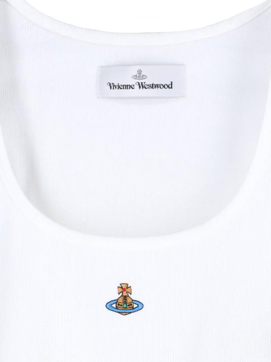 26SS 비비안웨스트우드 민소매 티셔츠 1G010011 J009C A401 White - VIVIENNE WESTWOOD