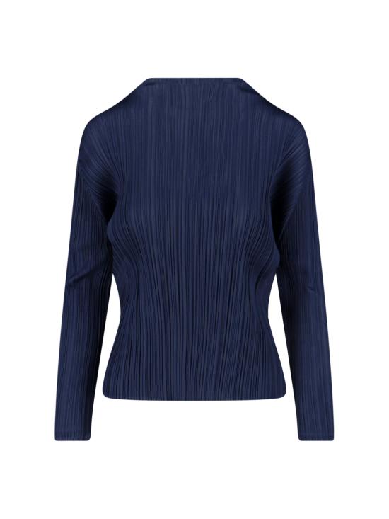 26SS 플리츠플리즈 긴팔 티셔츠 PP66JK111 78 Blue