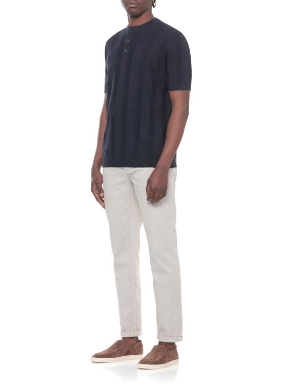 26SS 브루넬로 쿠치넬리 세라피노 티셔츠 M2L707801 CBM73 Blue - BRUNELLO CUCINELLI