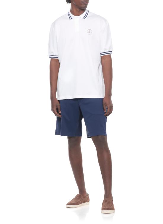 26SS 브루넬로 쿠치넬리 로고 자수 폴로 셔츠 M0B133940T CUS16 White - BRUNELLO CUCINELLI