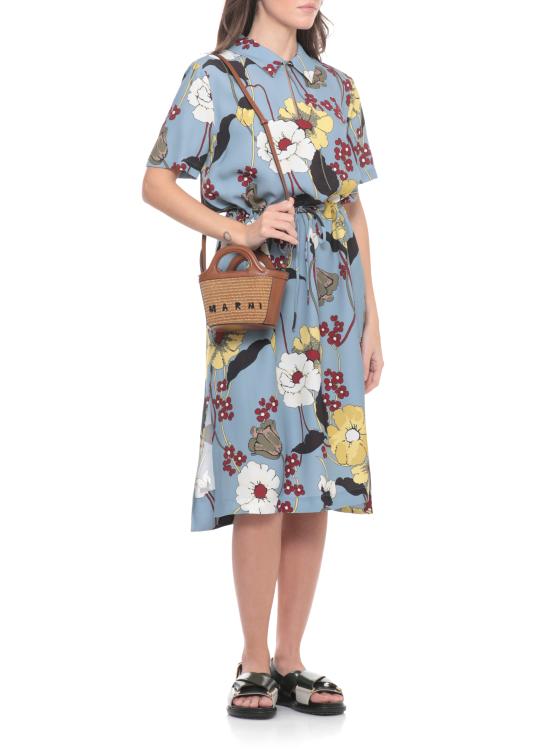 26SS 마르니 미디 원피스 ABMA1545Q0 UTVA65MFB31 Light Blue - MARNI