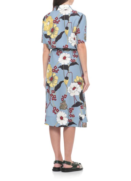 26SS 마르니 미디 원피스 ABMA1545Q0 UTVA65MFB31 Light Blue - MARNI