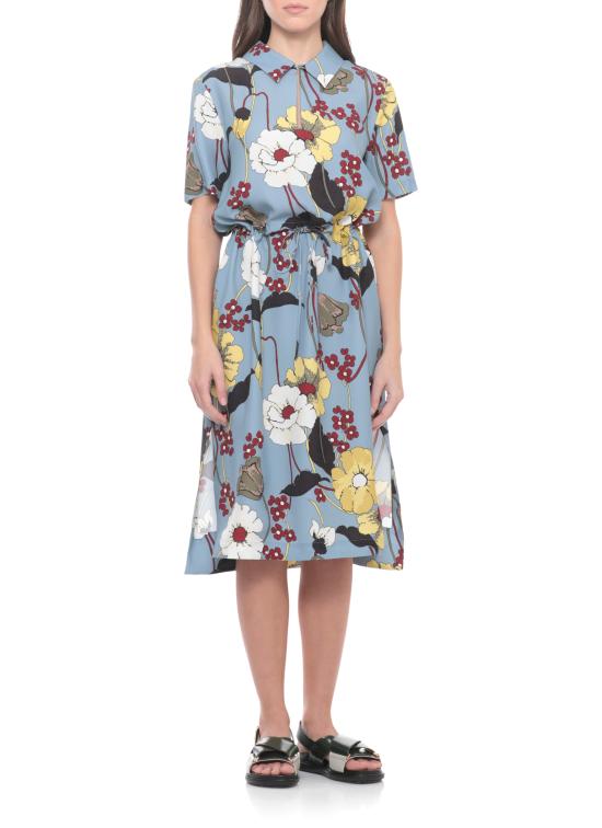 26SS 마르니 미디 원피스 ABMA1545Q0 UTVA65MFB31 Light Blue - MARNI