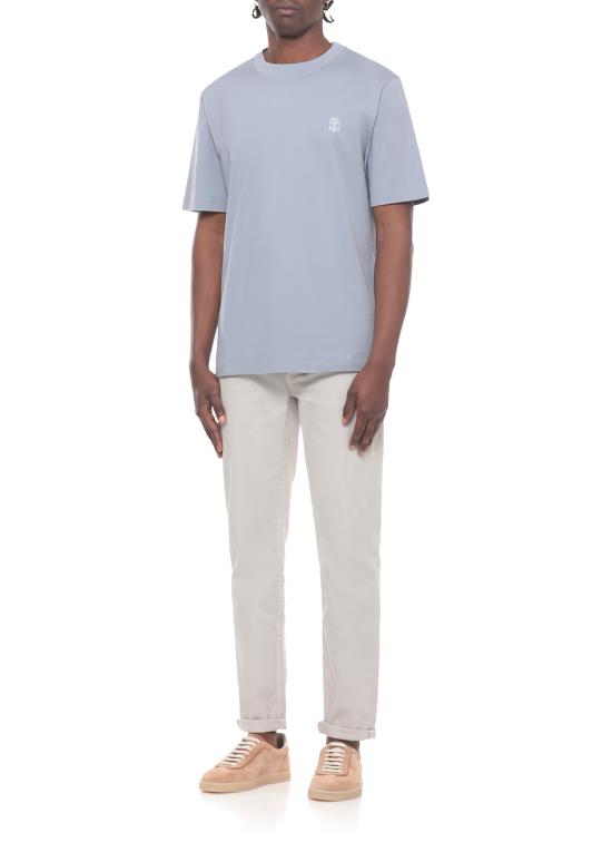 26SS 브루넬로 쿠치넬리 반팔 티셔츠 M0B138440 CKL13 Blue - BRUNELLO CUCINELLI