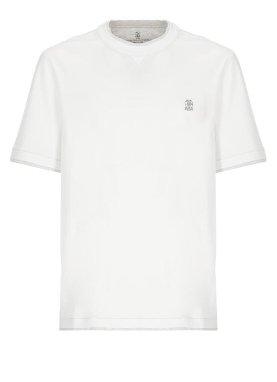 26SS 브루넬로 쿠치넬리 반팔 티셔츠 M0B137451G CW787 White