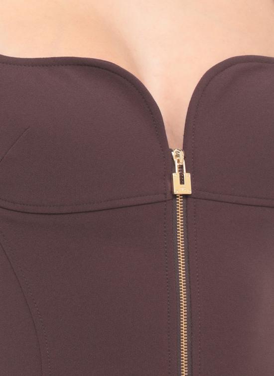 26SS 엘리자베타프랜치 미디 원피스 AB90061E2 644 Brown - ELISABETTA FRANCHI