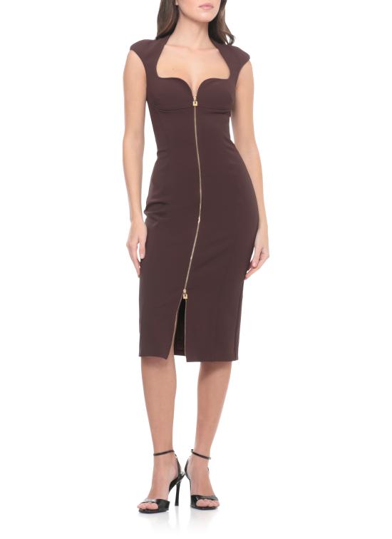 26SS 엘리자베타프랜치 미디 원피스 AB90061E2 644 Brown - ELISABETTA FRANCHI