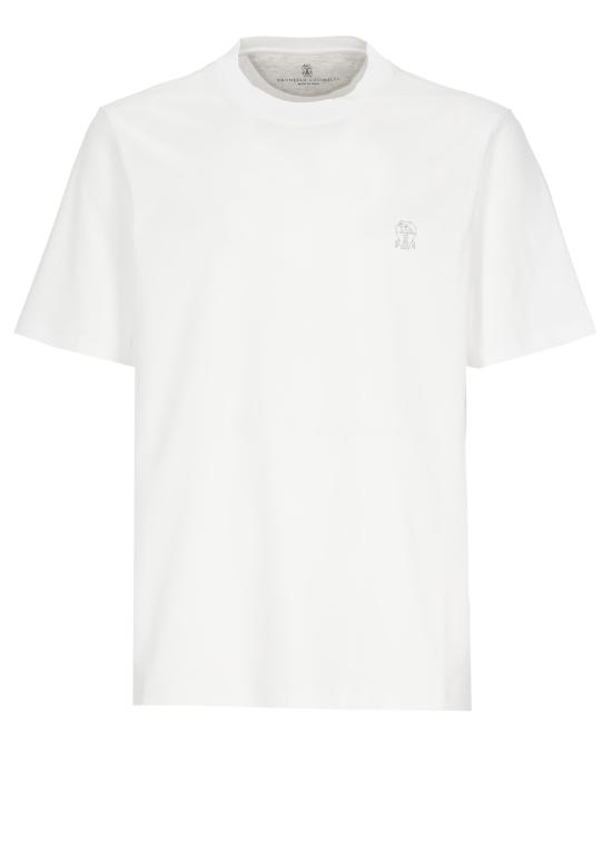 26SS 브루넬로 쿠치넬리 반팔 티셔츠 M0B138440 CK640 White