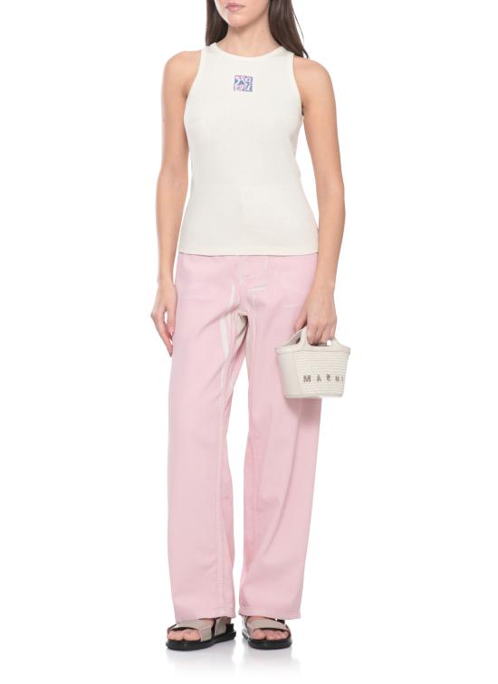 26SS 마르니 레더 & 라피아 트로피컬리아 마이크로백 BMMP0067Q0 P386000W12 Ivory - MARNI