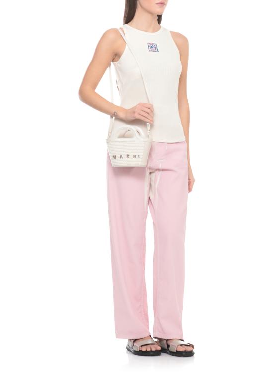 26SS 마르니 레더 & 라피아 트로피컬리아 마이크로백 BMMP0067Q0 P386000W12 Ivory - MARNI