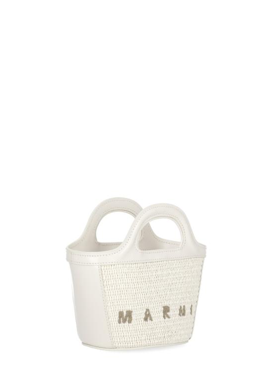 26SS 마르니 레더 & 라피아 트로피컬리아 마이크로백 BMMP0067Q0 P386000W12 Ivory - MARNI