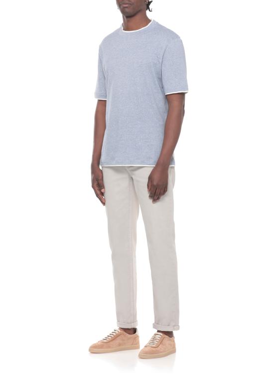 26SS 브루넬로 쿠치넬리 반팔 티셔츠 MW8357427 CGE03 Light Blue - BRUNELLO CUCINELLI