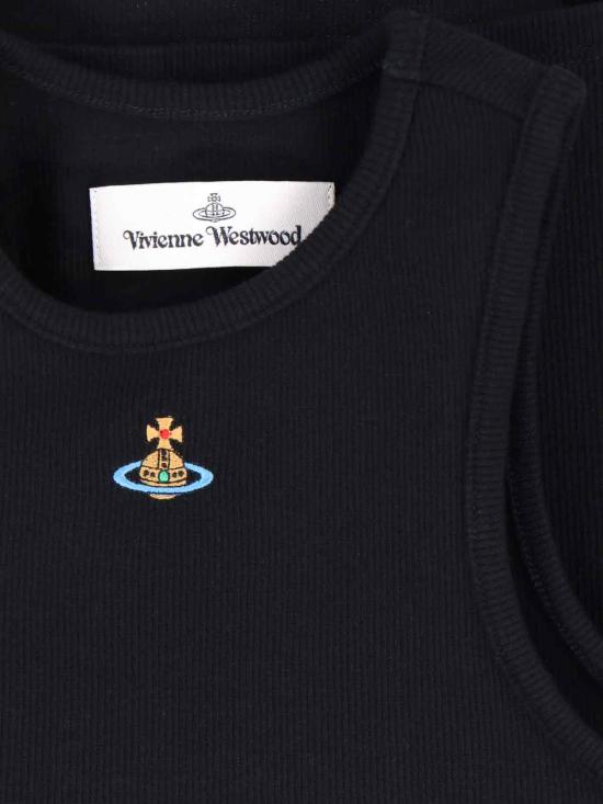 26SS 비비안웨스트우드 민소매 티셔츠 3G01003Z J009C N401 Black - VIVIENNE WESTWOOD