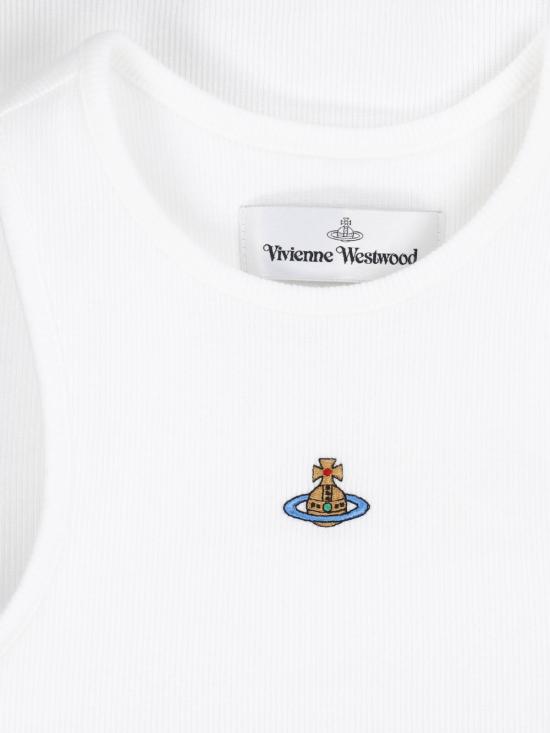 26SS 비비안웨스트우드 민소매 티셔츠 3G01003Z J009C A401 White - VIVIENNE WESTWOOD