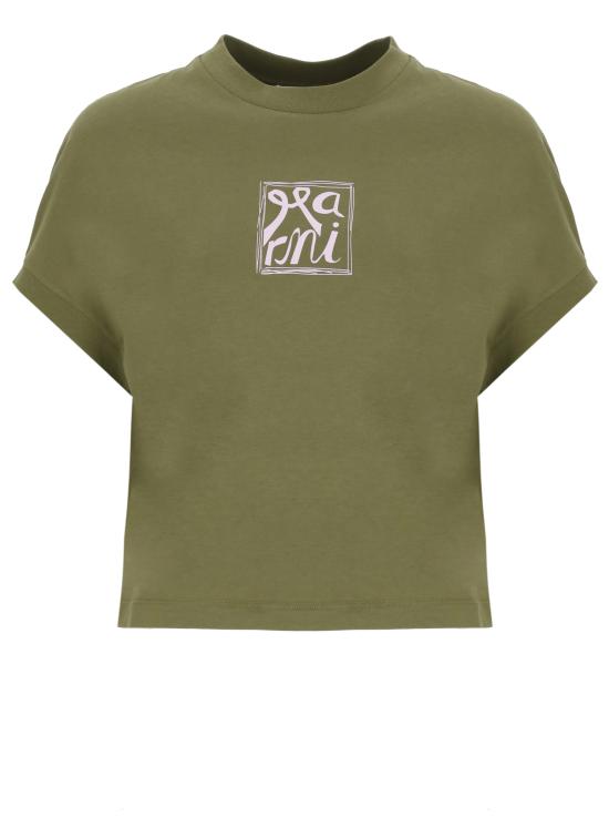 26SS 마르니 반팔 티셔츠 THJE0384P0 USCY88LOV56 Green