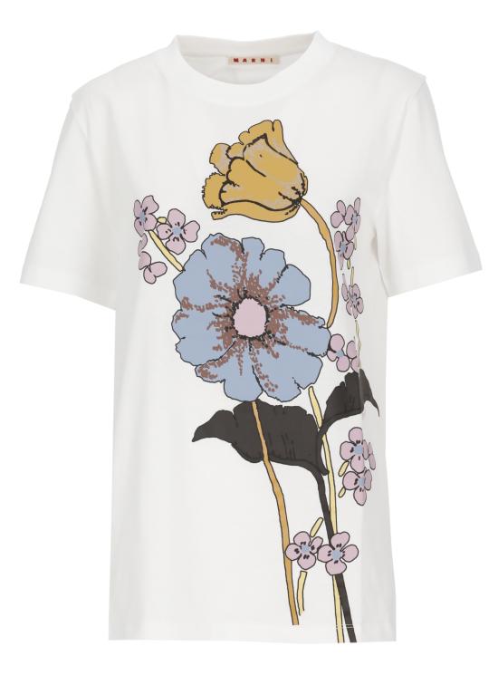 26SS 마르니 반팔 티셔츠 THJE0293PS USCY78PRW01 White