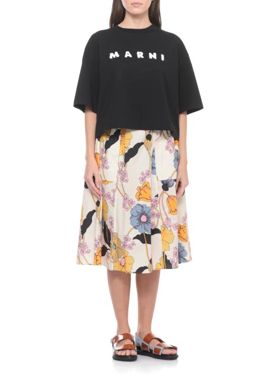 26SS 마르니 반팔 티셔츠 THJE0333P5 USCX42SLN99 Black - MARNI