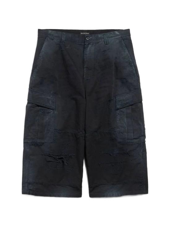 26SS 발렌시아가 크롭 카고 팬츠 864354 TQP13 1000 Black