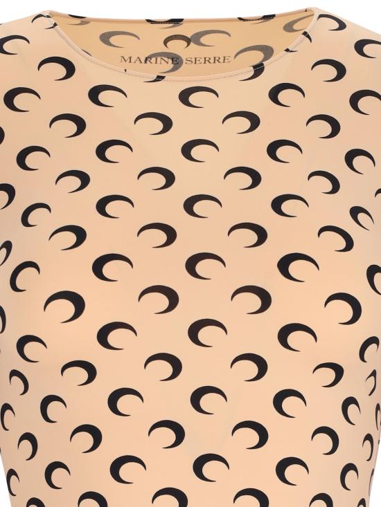 26SS 마린세르 크레센트 문 프린트 긴팔 티셔츠 WTS006A CJER0001 TA10 Beige - MARINE SERRE